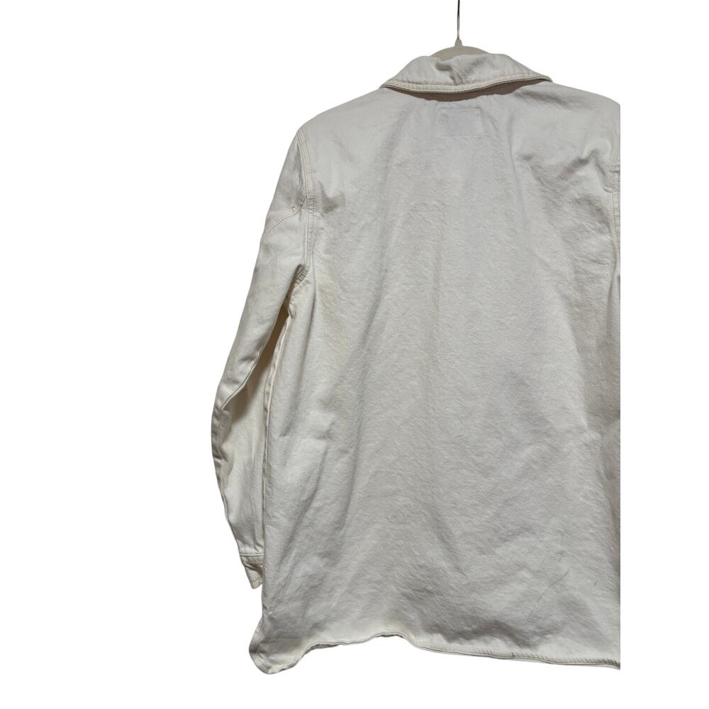 Old Navy Cream Button Down Shirt Jacket M - Picture 9 of 11